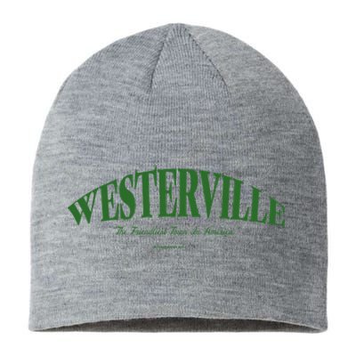 WESTERVILLE Friendliest Town In America Long Sleeve Sustainable Beanie