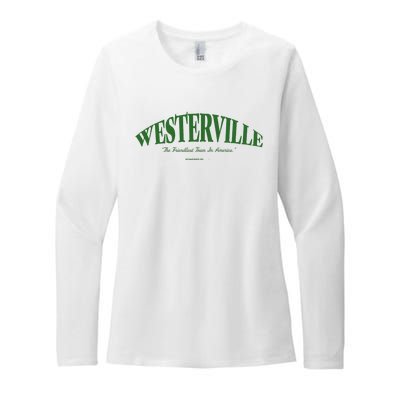 WESTERVILLE Friendliest Town In America Long Sleeve Womens CVC Long Sleeve Shirt