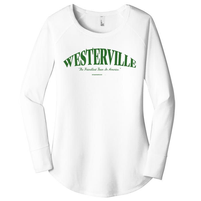 WESTERVILLE Friendliest Town In America Long Sleeve Women's Perfect Tri Tunic Long Sleeve Shirt