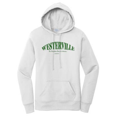 WESTERVILLE Friendliest Town In America Long Sleeve Women's Pullover Hoodie