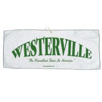 WESTERVILLE Friendliest Town In America Long Sleeve Large Microfiber Waffle Golf Towel