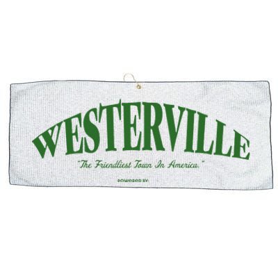 WESTERVILLE Friendliest Town In America Long Sleeve Large Microfiber Waffle Golf Towel