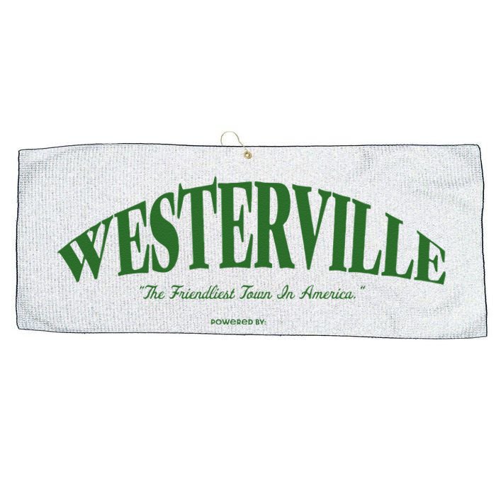 WESTERVILLE Friendliest Town In America Long Sleeve Large Microfiber Waffle Golf Towel