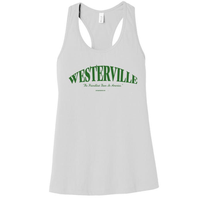 WESTERVILLE Friendliest Town In America Long Sleeve Women's Racerback Tank