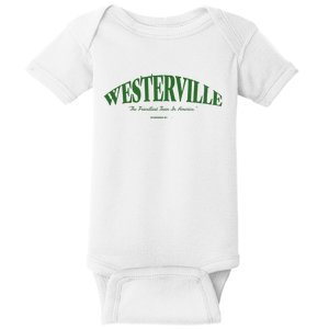 WESTERVILLE Friendliest Town In America Long Sleeve Baby Bodysuit