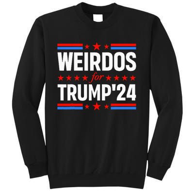 Weirdos For Trump 24 Funny Sarcastic Saying Tall Sweatshirt