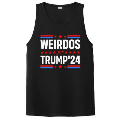 Weirdos For Trump 24 Funny Sarcastic Saying PosiCharge Competitor Tank