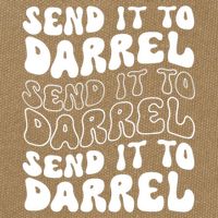 Wo Funny Trendy Drama Send It To Darrell Meme V-Neck Cotton Canvas Backpack