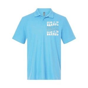 Wo Funny Trendy Drama Send It To Darrell Meme V-Neck Softstyle Adult Sport Polo