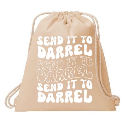 Wo Funny Trendy Drama Send It To Darrell Meme V-Neck Drawstring Bag