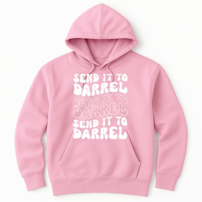 Wo Funny Trendy Drama Send It To Darrell Meme V-Neck Hoodie