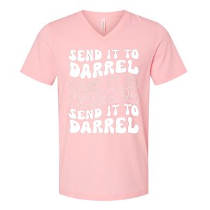 Wo Funny Trendy Drama Send It To Darrell Meme V-Neck V-Neck T-Shirt