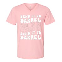 Wo Funny Trendy Drama Send It To Darrell Meme V-Neck V-Neck T-Shirt