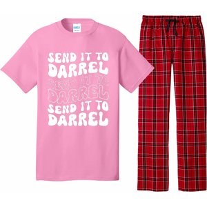 Wo Funny Trendy Drama Send It To Darrell Meme V-Neck Pajama Set