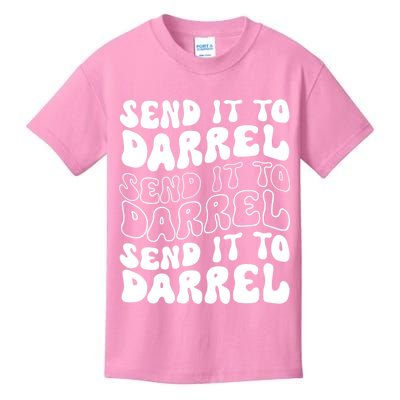 Wo Funny Trendy Drama Send It To Darrell Meme V-Neck Kids T-Shirt
