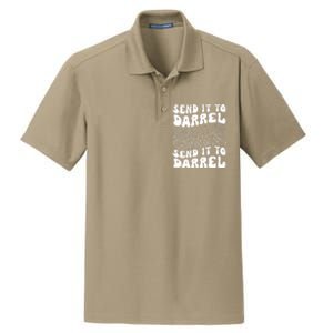 Wo Funny Trendy Drama Send It To Darrell Meme V-Neck Dry Zone Grid Polo