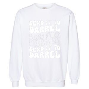 Wo Funny Trendy Drama Send It To Darrell Meme V-Neck Garment-Dyed Sweatshirt