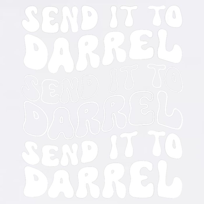 Wo Funny Trendy Drama Send It To Darrell Meme V-Neck Garment-Dyed Sweatshirt