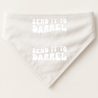 Wo Funny Trendy Drama Send It To Darrell Meme V-Neck USA-Made Doggie Bandana