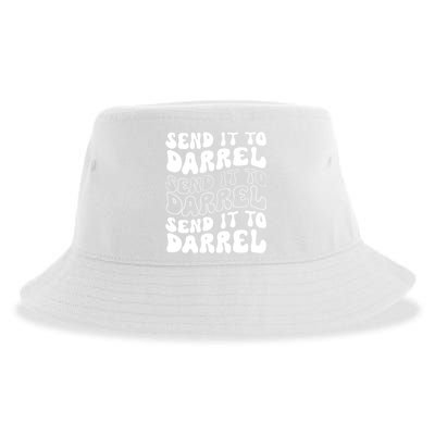 Wo Funny Trendy Drama Send It To Darrell Meme V-Neck Sustainable Bucket Hat
