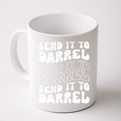 Wo Funny Trendy Drama Send It To Darrell Meme V-Neck Mug