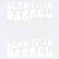 Wo Funny Trendy Drama Send It To Darrell Meme V-Neck Flatbill Hat