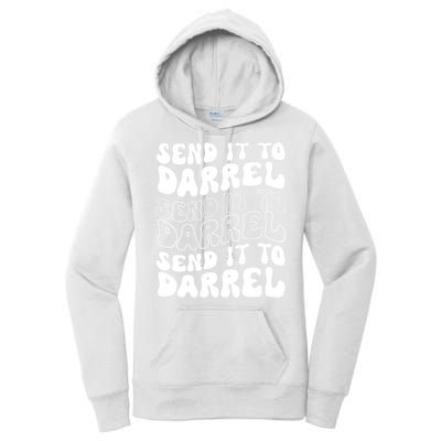 Wo Funny Trendy Drama Send It To Darrell Meme V-Neck Women's Pullover Hoodie