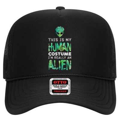 Weird Funny This Is My Human Costume Im Really An Alien Hat