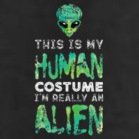 Weird Funny This Is My Human Costume Im Really An Alien Golf Towel