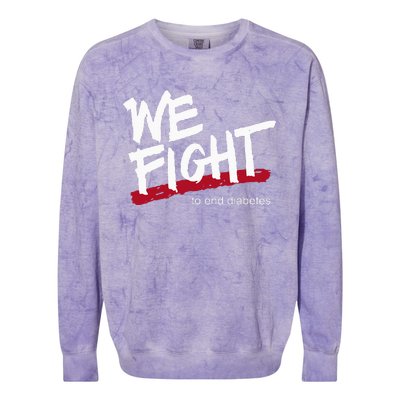 We Fight To End Diabetes Colorblast Crewneck Sweatshirt