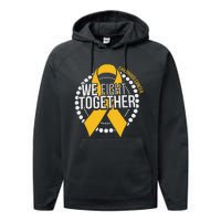 We Fight Together Childhood Cancer Awareness Family Matching Performance Fleece Hoodie