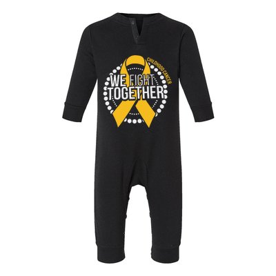 We Fight Together Childhood Cancer Awareness Family Matching Infant Fleece One Piece