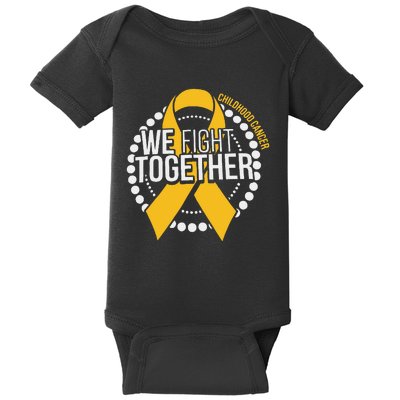 We Fight Together Childhood Cancer Awareness Family Matching Baby Bodysuit