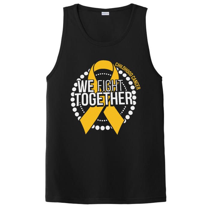 We Fight Together Childhood Cancer Awareness Family Matching PosiCharge Competitor Tank