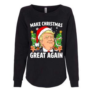 Women Funny Trump 2024 Make Christmas Great Again Gift Womens California Wash Sweatshirt