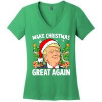 Women Funny Trump 2024 Make Christmas Great Again Gift Women's V-Neck T-Shirt