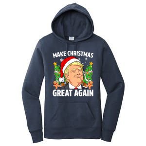 Women Funny Trump 2024 Make Christmas Great Again Gift Women's Pullover Hoodie