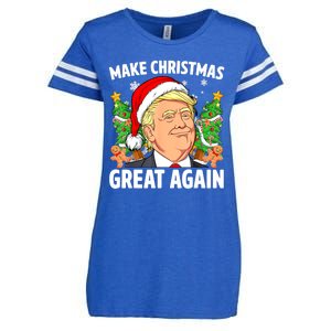 Women Funny Trump 2024 Make Christmas Great Again Gift Enza Ladies Jersey Football T-Shirt