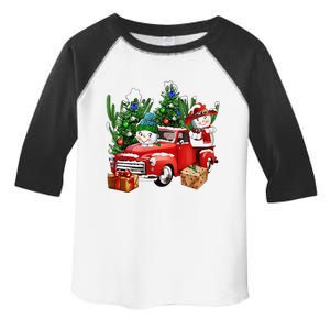 Western Farm Truck And Snowman Christmas Matching Family Toddler Fine Jersey T-Shirt