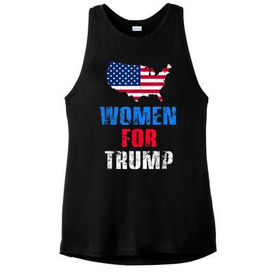 WOMENN FOR TRUMP 2024 Ladies PosiCharge Tri-Blend Wicking Tank