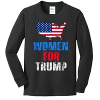 WOMENN FOR TRUMP 2024 Kids Long Sleeve Shirt