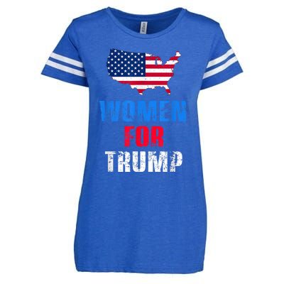 WOMENN FOR TRUMP 2024 Enza Ladies Jersey Football T-Shirt