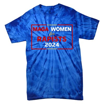 WalzS For Trump Maga Women For Rapists 2024 Tie-Dye T-Shirt