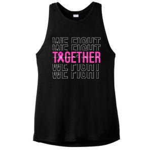 We Fight Together Breast Cancer Awareness Support Squad Ladies PosiCharge Tri-Blend Wicking Tank