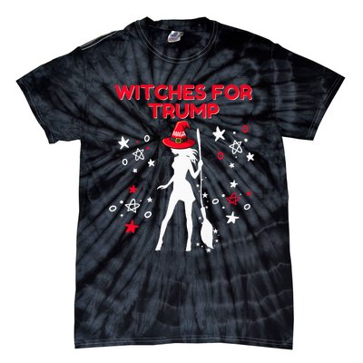 Witches For Trump Funny Trump Halloween Premium Tie-Dye T-Shirt