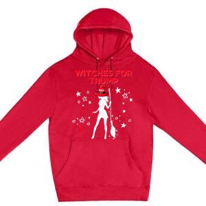 Witches For Trump Funny Trump Halloween Premium Premium Pullover Hoodie