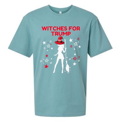 Witches For Trump Funny Trump Halloween Premium Sueded Cloud Jersey T-Shirt