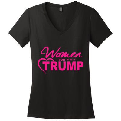 Women For Trump 2024 Women's V-Neck T-Shirt