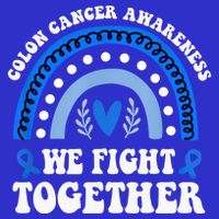 We Fights Together Rainbow Retro Colon Cancer Awareness Gift Visor