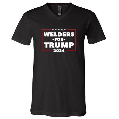 Welders For Trump 2024 V-Neck T-Shirt